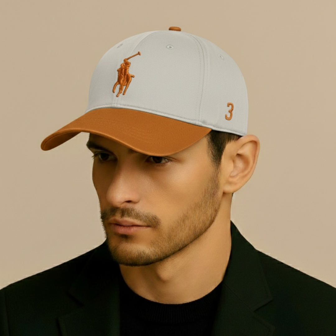 Casquette Ralph Lauren Big Pony chino Beige Marron