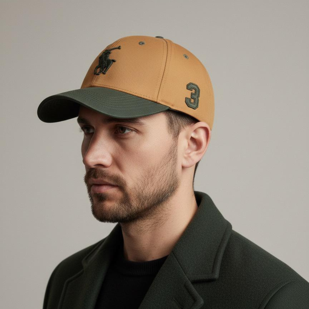Casquette Ralph Lauren Big Pony chino Beige Marron