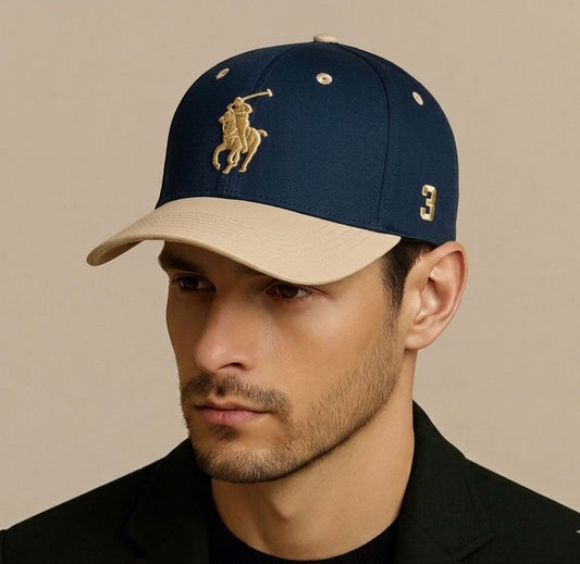 Casquette RL Bleu Marine Beige