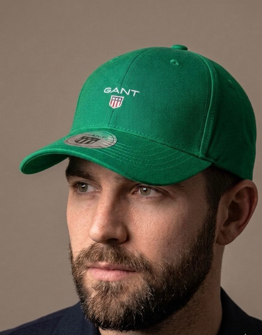 Casquette RL Beige Vert Royale