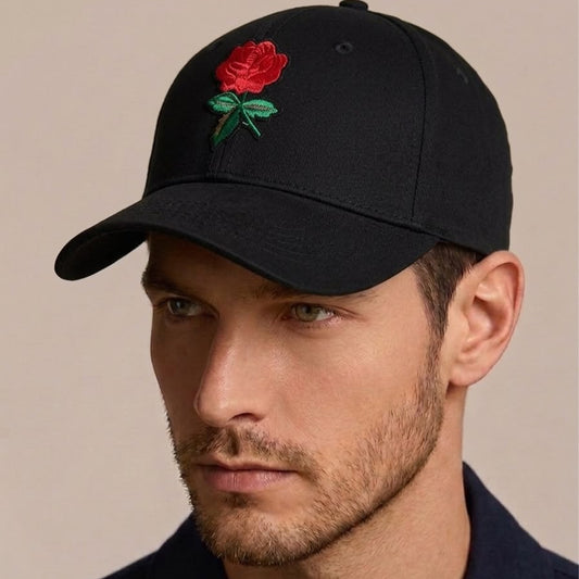 ROSE CAP - BLACK RED